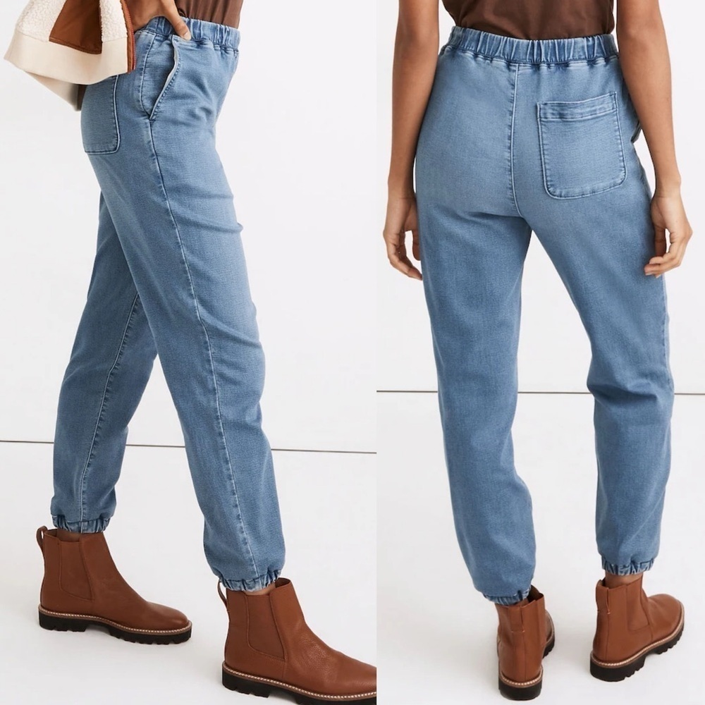 Madewell Sweatpant Jogger Jeans in Nealy Wash NWT Sz Medium